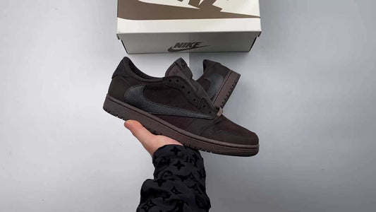 Nike Air Jordan 1 Low x Travis Scott VELVET BROWN - Nexoraboots
