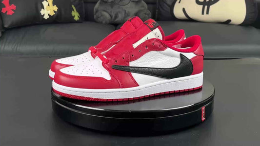 Travis Scott x NIKE Air Jordan 1 Low BLACK WHITE RED
