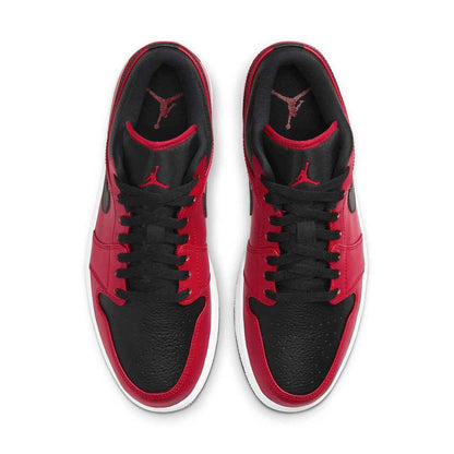 Air Jordan 1 Low 'Reverse Bred Pebbled Swoosh'