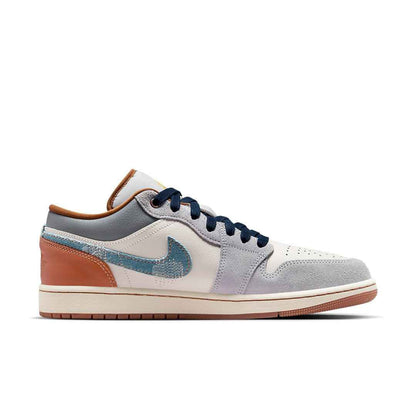 Air Jordan 1 Low SE 'Phantom Repaired Denim Swoosh'