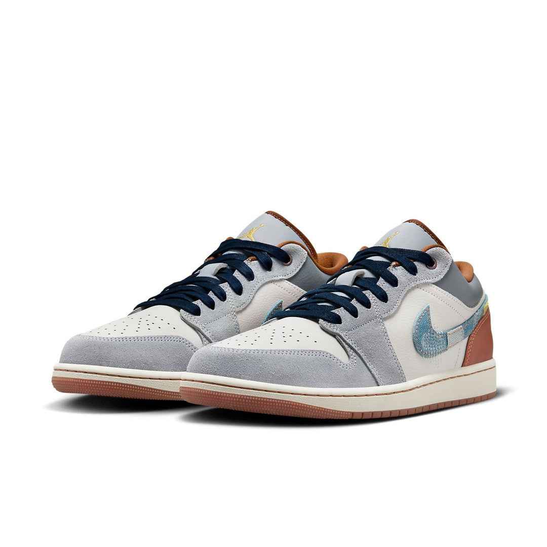 Air Jordan 1 Low SE 'Phantom Repaired Denim Swoosh'
