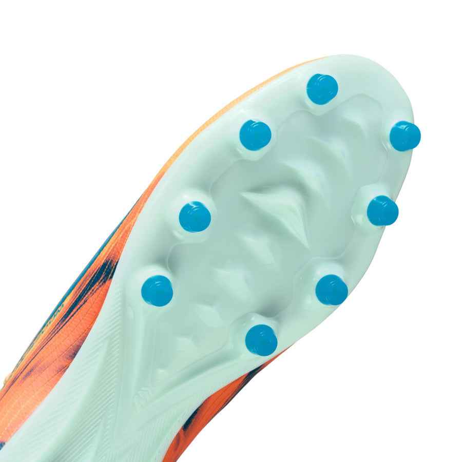 Nike Air Zoom Mercurial Vapor 16 Pro Mbappe AG-Pro orange bleu
