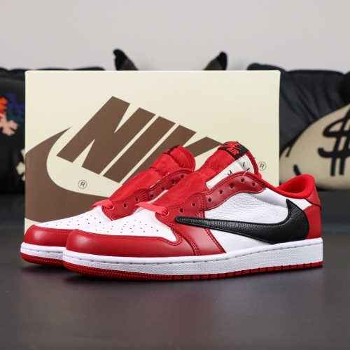 Travis Scott x NIKE Air Jordan 1 Low BLACK WHITE RED