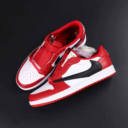 Travis Scott x NIKE Air Jordan 1 Low BLACK WHITE RED